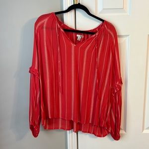 Red striped blouse